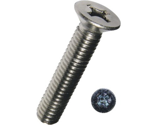 Șuruburi metrice cu cap înecat cruce Dresselhaus 3x20 mm DIN965 oțel inox A2, 100 bucăți Șuruburi metrice cu cap înecat cruce Dresselhaus 3x20 mm DIN965 oțel inox A2, 100 bucăți