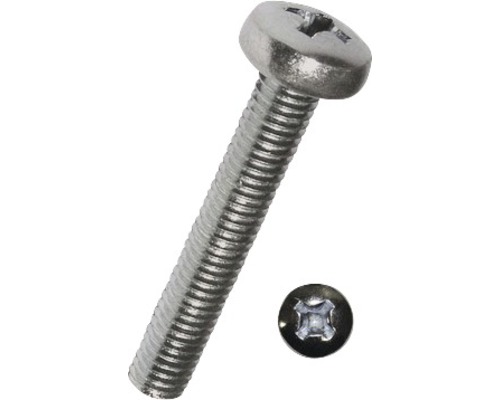 Șuruburi metrice cu cap bombat cruce Dresselhaus 3x10 mm DIN7985 oțel inox A2, 100 bucăți