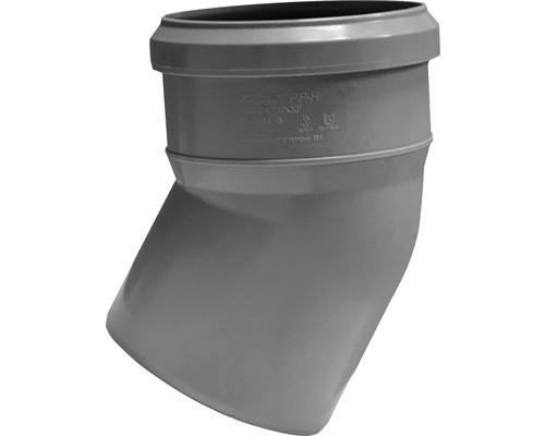Cot VALROM din polipropilenă Ø 40 mm 30° Cot de țeavă de scurgere din plastic cu un unghi de 30 de grade și un diametru de 110 mm