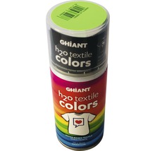Vopsele textile spray Ghiant H2O într-un recipient transparent