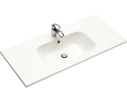 Blat de lavoar cu orificiu pentru robinet și preaplin