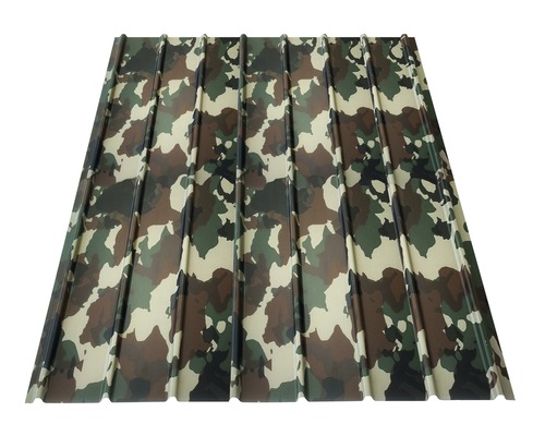 Tablă cutată PRECIT H12 2500x910x0,40 mm camuflaj Tablă trapezoidală cu model de camuflaj pentru exterior
