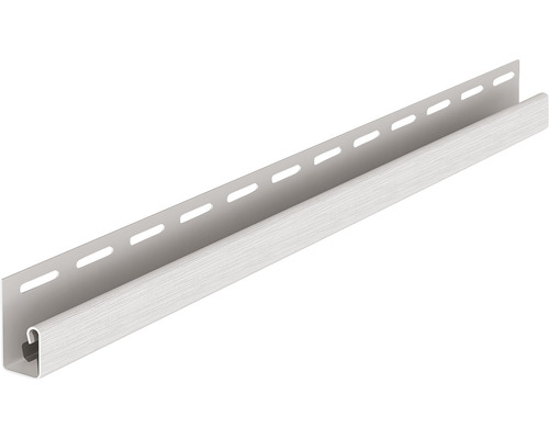 Profil siding VOX SV15 finisare 3,05 m gri deschis Profil de finisaj din plastic pentru placări de fațadă