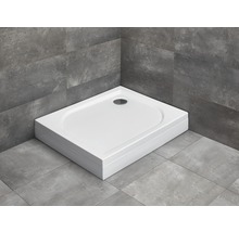 Cădiță de duș pătrată din plastic în baie