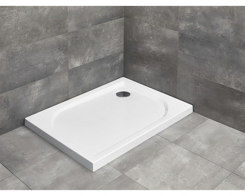 Cădiță de duș dreptunghiulară Radaway Delos D 75x100x5 cm acril alb 4D17555-03