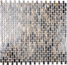 Mozaic sticlă maro-auriu 30,5x32,7 cm