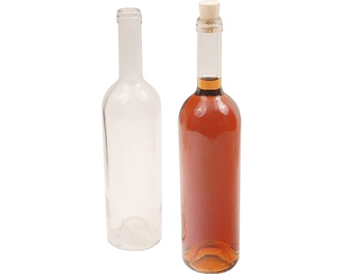 Sticlă vin 750 ml transparent/ verde închis Sticlă vin 750 ml transparent/ verde închis