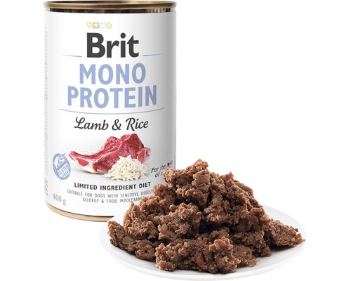 Brit Monoprotein hrană pentru câini miel și orez conservă