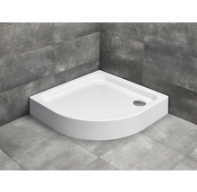 Cădiță de duș semirotundă Radaway Siros A Compact 90x90x17 cm acril alb SBA9917-2-thumb-0