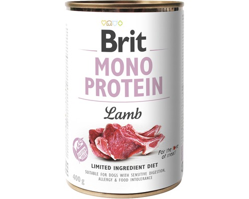 Hrană umedă pentru câini Brit Mono Protein cu miel fără cereale 400 g