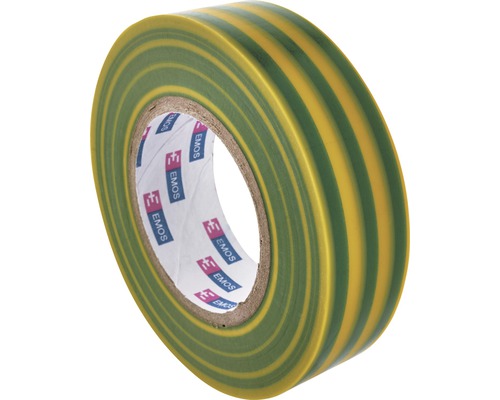 Bandă izolatoare PVC Emos 19mm x 20m 40KV UV, verde-galben