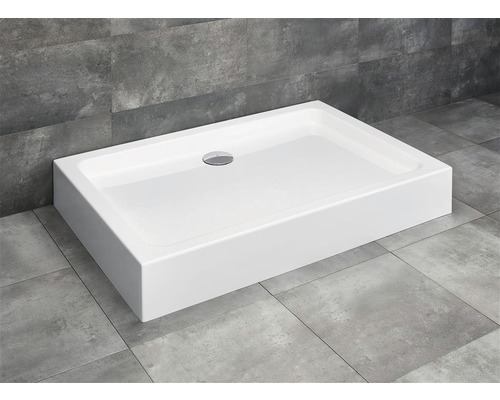 Cădiță de duș dreptunghiulară Radaway Laros D Compact 120x80x17 cm acril alb SLD81217-01