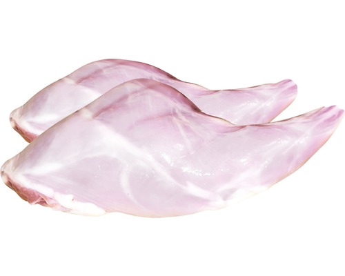 Două pulpe de iepure crude.