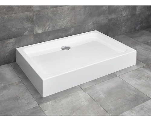 Cădiță de duș dreptunghiulară Radaway Laros D Compact 90x100x17 cm acril alb SLD91017-01