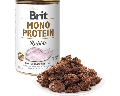 Brit Mono Protein hrană pentru câini cu iepure în conservă