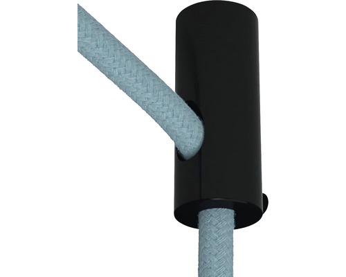 Suport ornamental de tavan Creative-Cables pentru fixat cablu pendule, negru Presetupe negru cu cablu textil