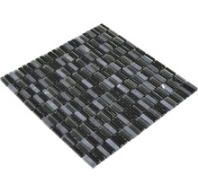 Mozaic sticlă-piatră naturală XCM XS99 gri 31,3x31,8 cm-thumb-9