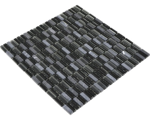 Covor mozaic din sticlă și piatră naturală