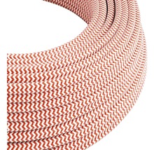 Cablu Creative-Cables MYYM (H03VV-F) 2x0,75 mm² roșu/alb, înveliș textil, inel 3m-thumb-0