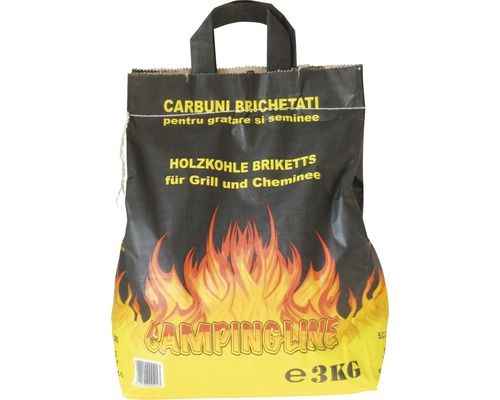 Cărbuni brichetați pentru grătar Campingline 3 kg