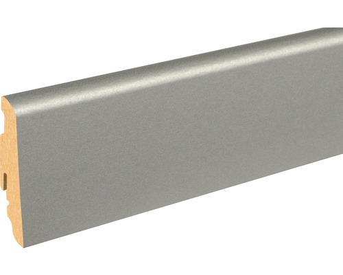 Plintă MDF SKANDOR FU60L gri aluminiu 2400x58x19 mm Plintă din material lemnos