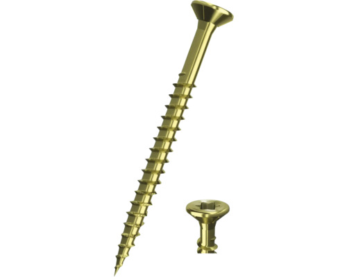 Holșuruburi universale cu cap înecat Torx Dresselhaus 6x100 mm oțel zincat galben, 100 bucăți Holșuruburi universale cu cap înecat Torx Dresselhaus 6x100 mm oțel zincat galben, 100 bucăți