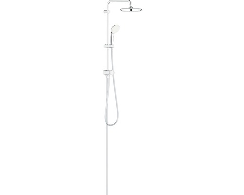 Sistem de duș cu diverter Grohe New Tempesta 210, duș fix Tempesta 210, 2 funcții, pară de duș Tempesta 100, 1 funcție, crom