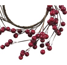 Coroniță decorativă cu fructe roșii și ramuri