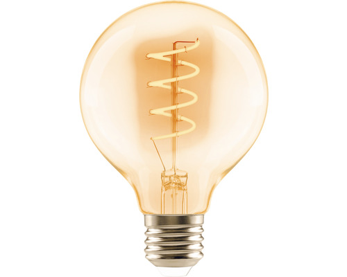 Bec vintage LED Flair E27 4W, glob G80, durată viață 15.000 h (300 lumeni) Bec cu filament spiralat
