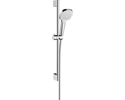 Set duș hansgrohe Croma Select E Vario, pară duș 3 funcții, bară perete 65 cm, furtun duș 160 cm, alb/crom-0