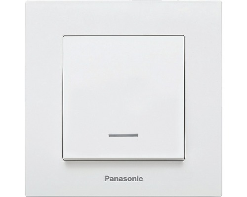 Întrerupător simplu Panasonic Karre Plus, cu lumină, alb, incl. ramă