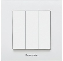 Întrerupător triplu Panasonic Karre Plus, alb, incl. ramă-thumb-0