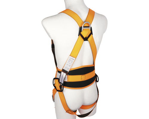 Vedere de sus a unui ham de prindere pentru protecție împotriva căderilor.