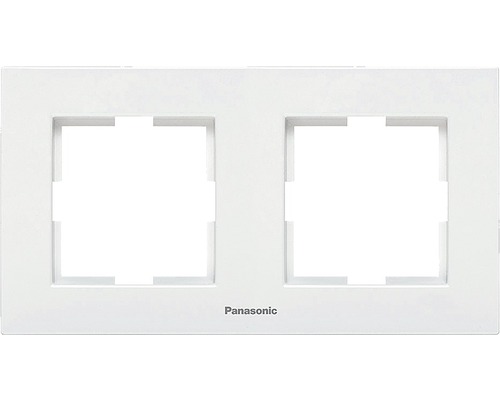 Ramă aparataje Panasonic Karre Plus 2 posturi, montaj orizontal, alb
