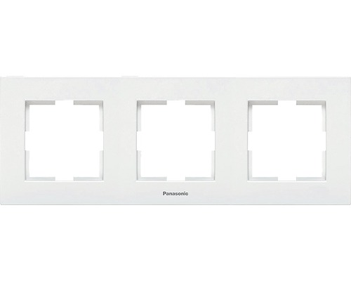 Ramă aparataje Panasonic Karre Plus 3 posturi, montaj orizontal, alb