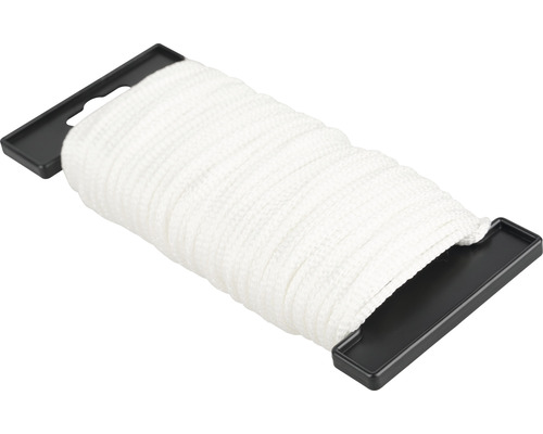 Cordelină poliester Mamutec Paraloc Ø3mm x 30m, 170daN, albă Sfoară de zidărie albă pe bobină de plastic neagră