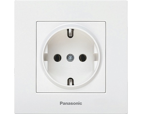 Priză simplă cu împământare Panasonic Karre Plus, alb, incl. ramă