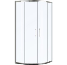 Cabină de duș semirotundă form & style Moorea R55 80x80x195 cm, sticlă transparentă, profil crom-thumb-1