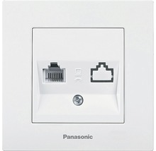 Priză telefon simplă Panasonic Karre Plus, alb, incl. ramă-thumb-0