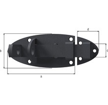 Zăvor oval cu dimensiuni