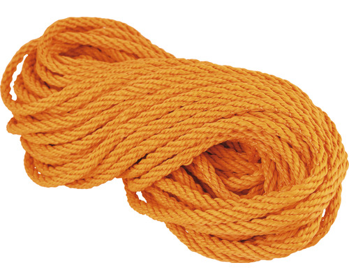 Frânghie polipropilenă Mamutec Ø6mm x 20m, portocaliu Sfoară încolăcită din fibre naturale