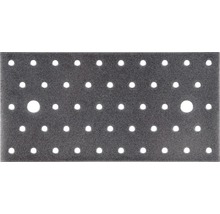 Placă perforată din metal cu găuri de diferite dimensiuni