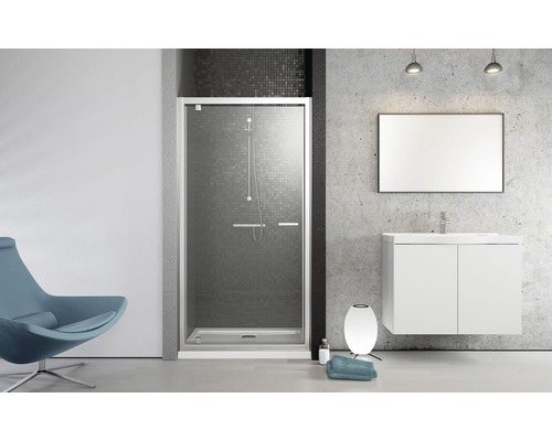 Ușă pendulantă pentru nișă Radaway Twist DWJ 80x190 cm, sticlă securizată transparentă, profil crom Ușă pendulantă pentru nișă Radaway Twist DWJ 80x190 cm, sticlă securizată transparentă, profil crom