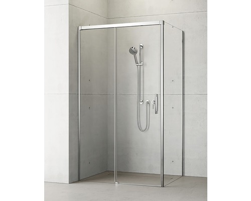 Perete lateral pentru duș Radaway Idea 80 cm S1 stânga sticlă transparentă profil crom