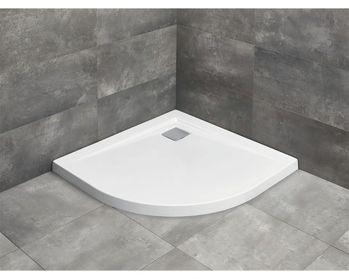 Cădiță de duș semirotundă Radaway Argos A 90x90x5,5 cm acril alb 4AA99-01