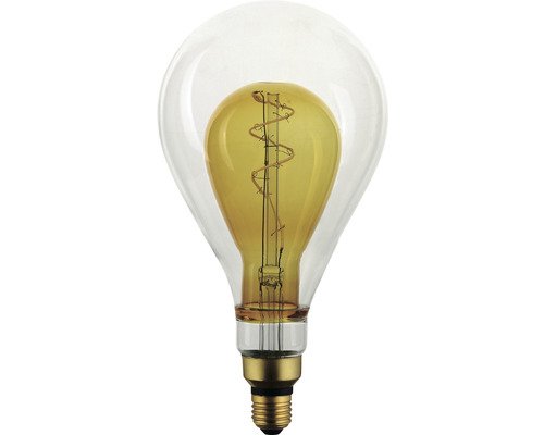 Bec vintage LED Flair E27 4W, glob PS150 auriu, durată viață 15.000 h Bec decorativ în formă de pară cu filament