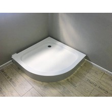 Cădiță de duș semirotundă Radaway Tinos A Compact 80x80x16 cm acril alb S4TIA8080-08-thumb-0