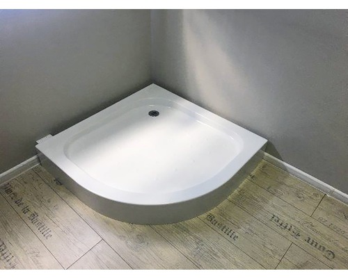Cădiță de duș semirotundă Radaway Tinos A compact 90x90x16 cm acril alb S4TIA9090-08