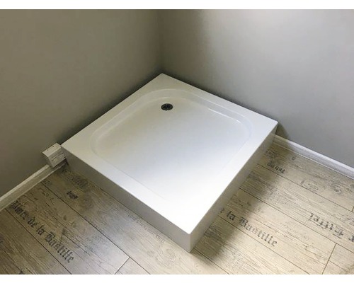 Cădiță de duș pătrată Radaway Tinos C Compact 80x80x16 cm acril alb S4TIC8080-08
