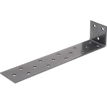 Conector unghiular din metal cu găuri pentru fixare